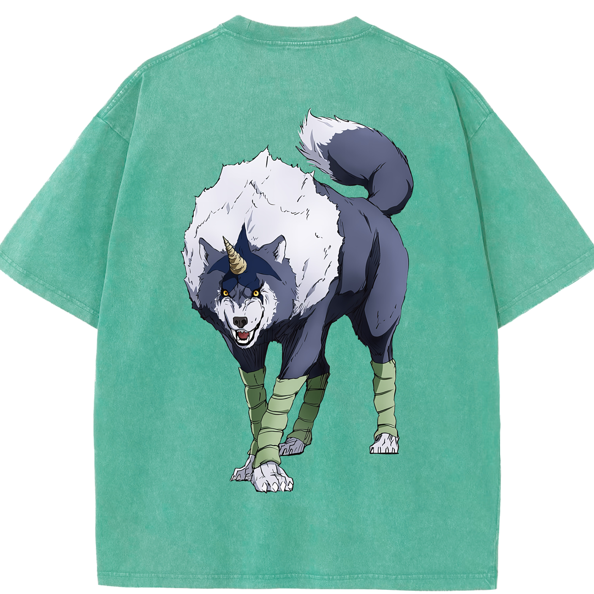 （画像用） 転スラ Regarding Reincarnated to Slime 綿100% ヴィンテージ風 半袖Tシャツ（背面プリント）